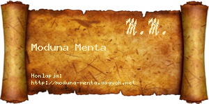 Moduna Menta névjegykártya